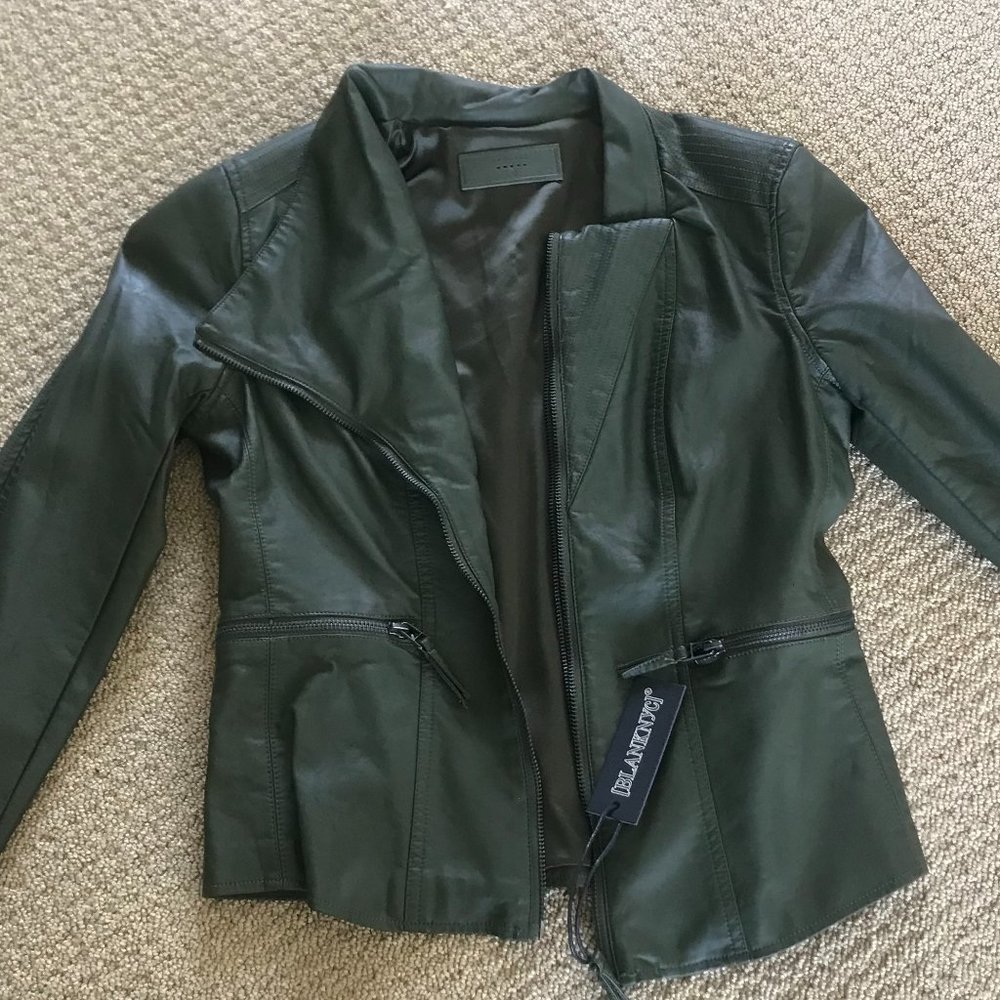 Blank NYC Olive Faux Leather Jacket